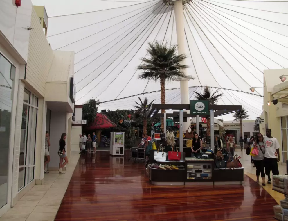 Inside the mall.