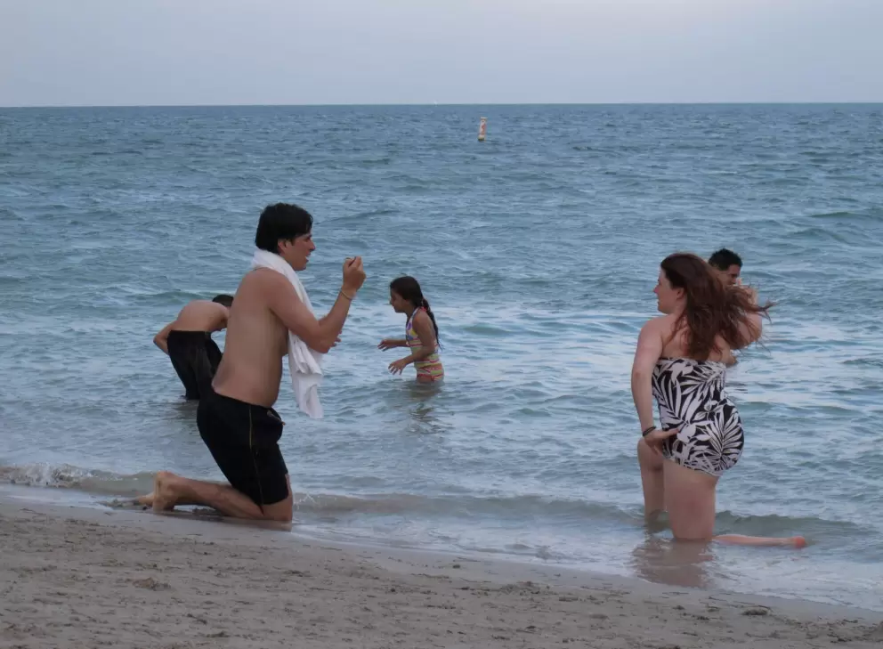 Flirting at Bill Baggs Beach.