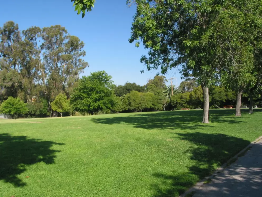 Lawns spread out on all three sides of you at Santa Rosa Park!