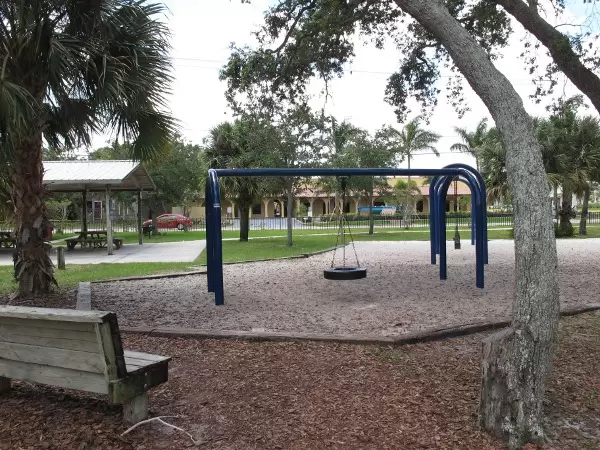 Tire swing and shade.
