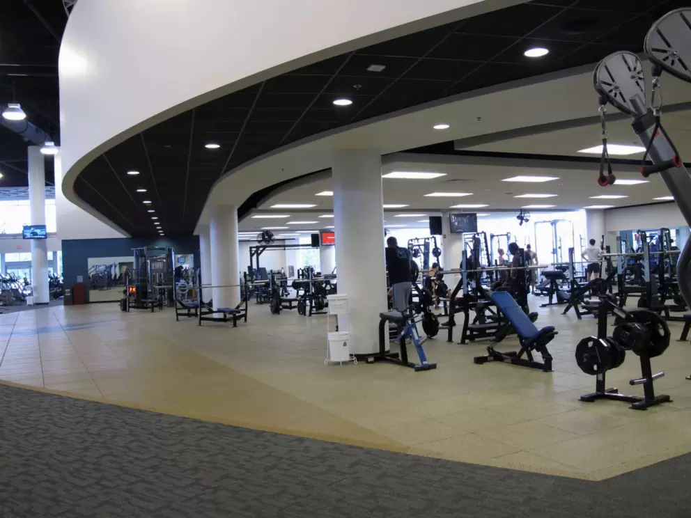 Weights in the Student Wellness Complex.