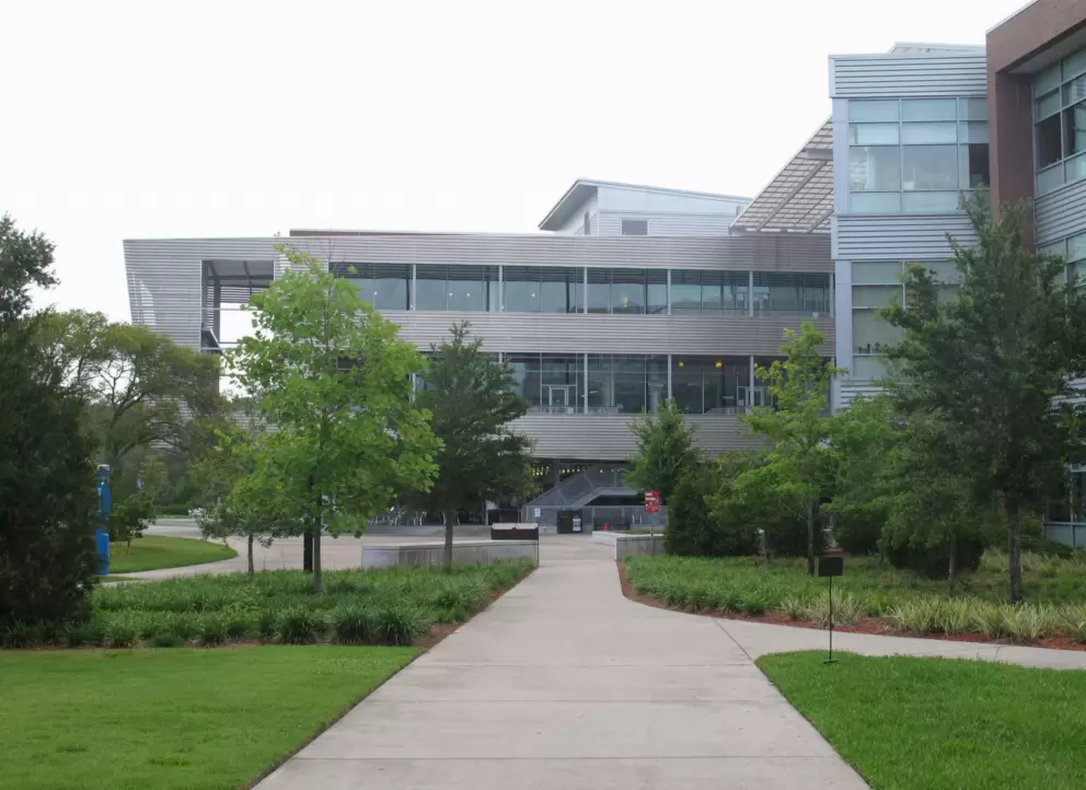 Modern building with lots of windows.