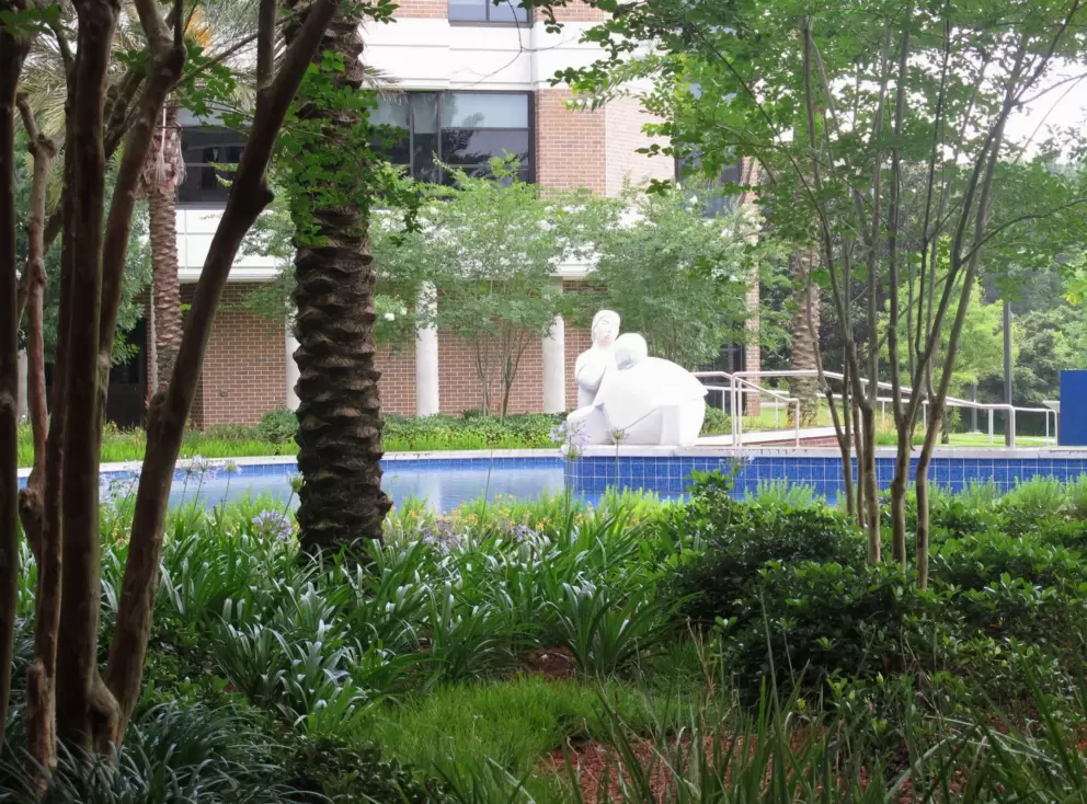 Outside the Nursing building.