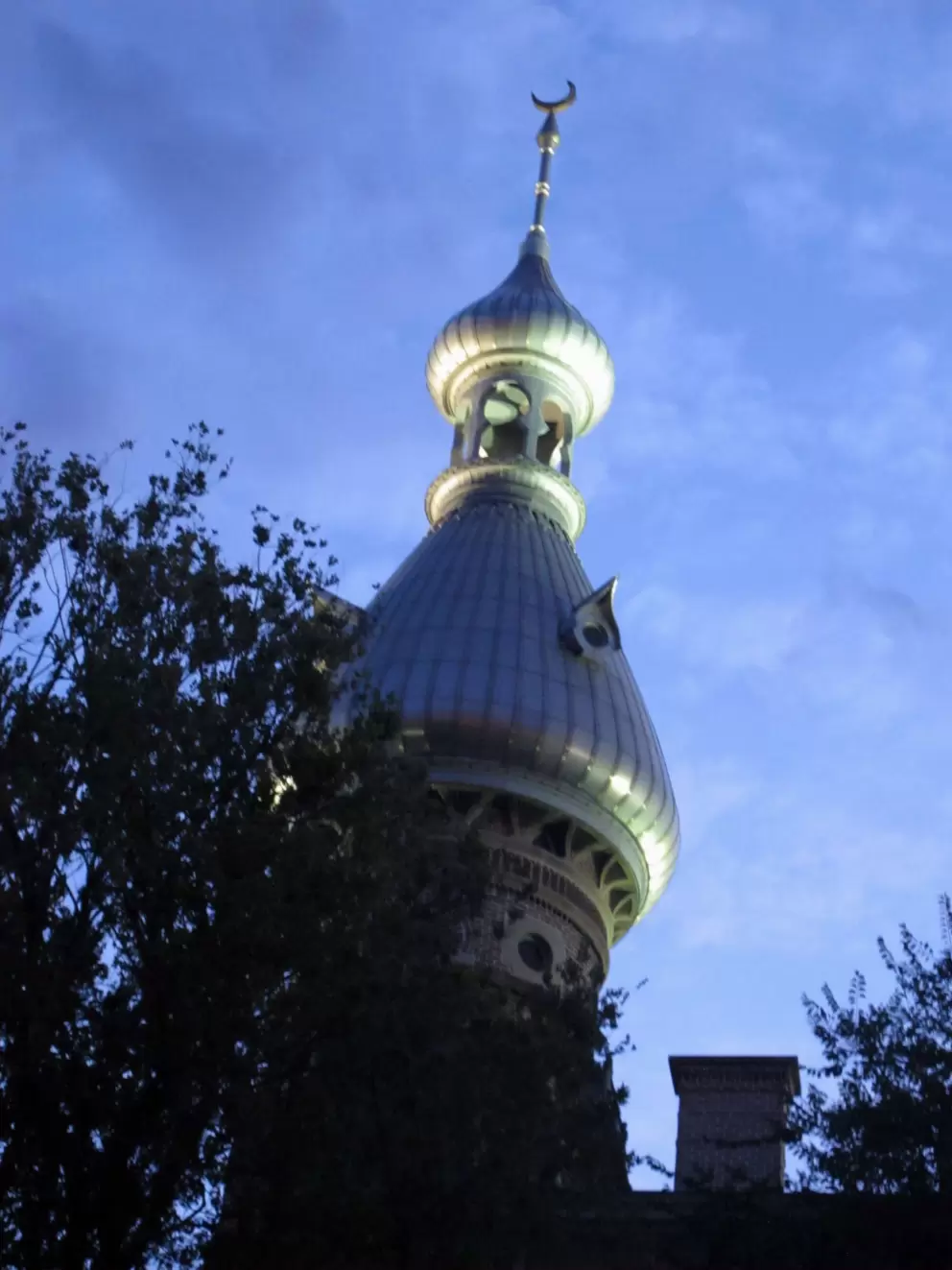 Magical minaret at dusk.