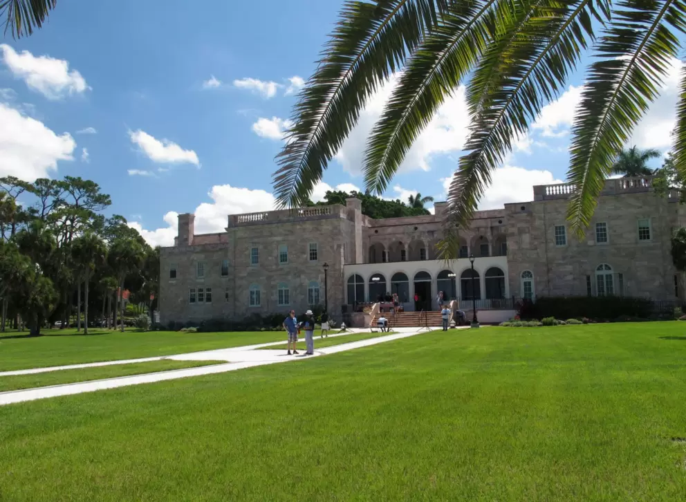 The former Ringling estate, as seen from the bayfront promenade.