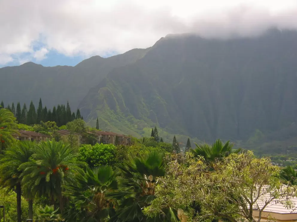Views of mountains from Poha Kea Point apartments.