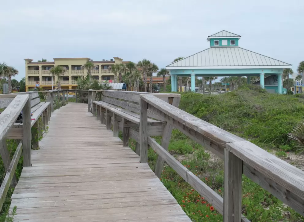 Gazebo by the dunes.