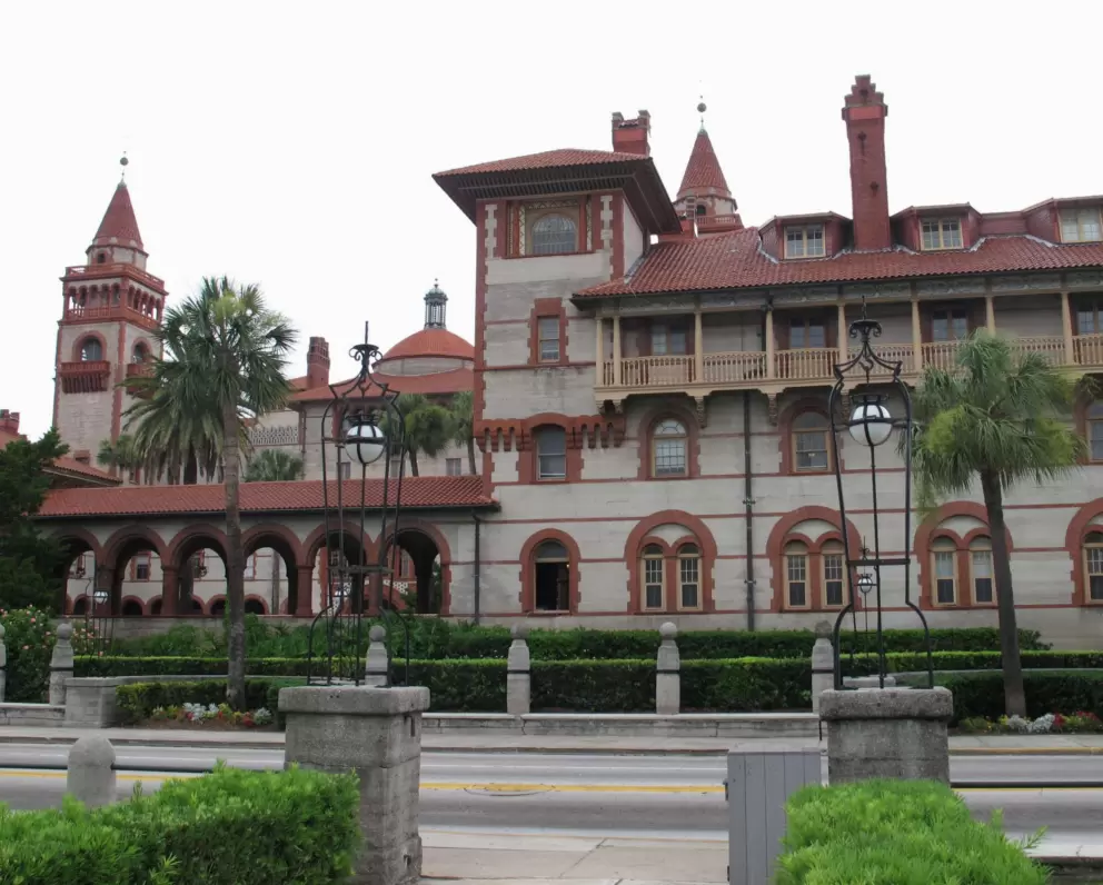 Looking back at Flagler College from the Lightner Museum.