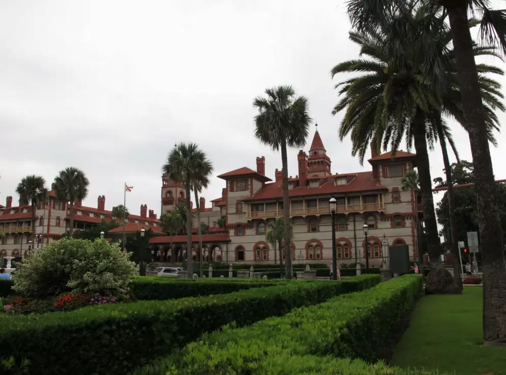 Flagler College, as seen from the Lightner Museum lawn.