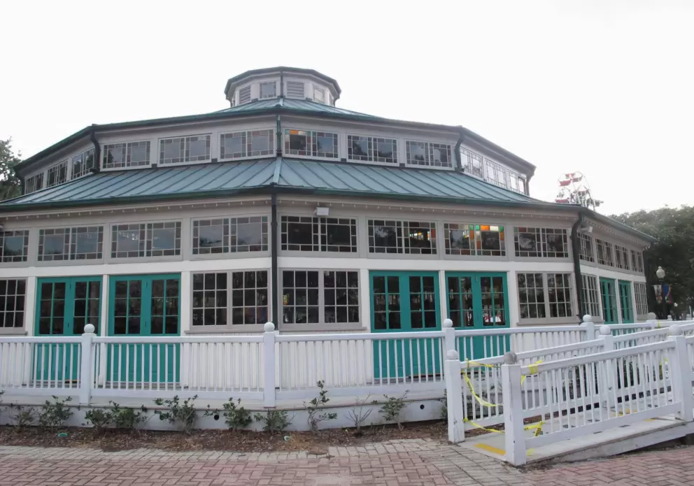 The pretty carousel pavilion.