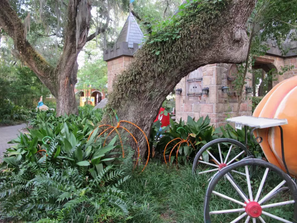 The lush setting of Storyland.