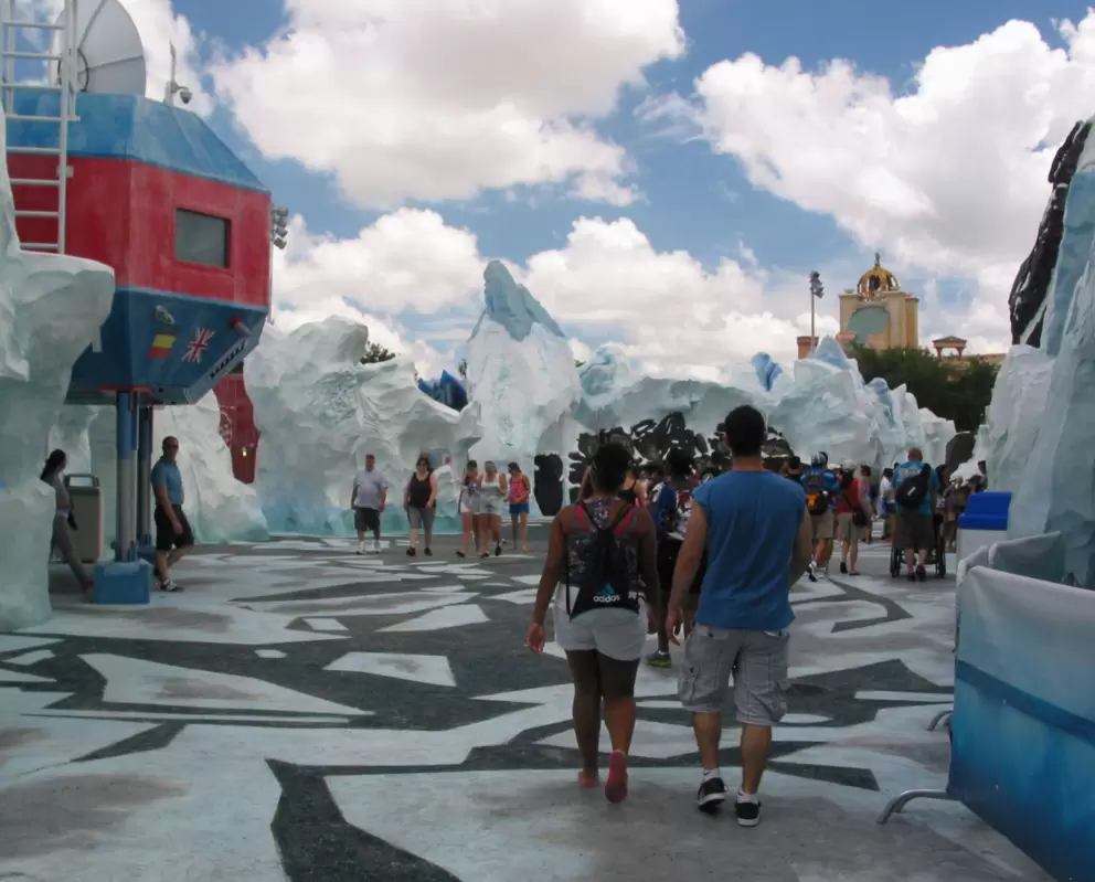 Walking around at Antartica land.