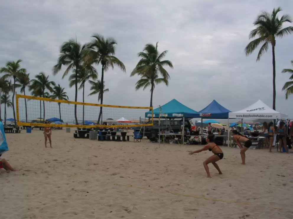 Beach volleyball.