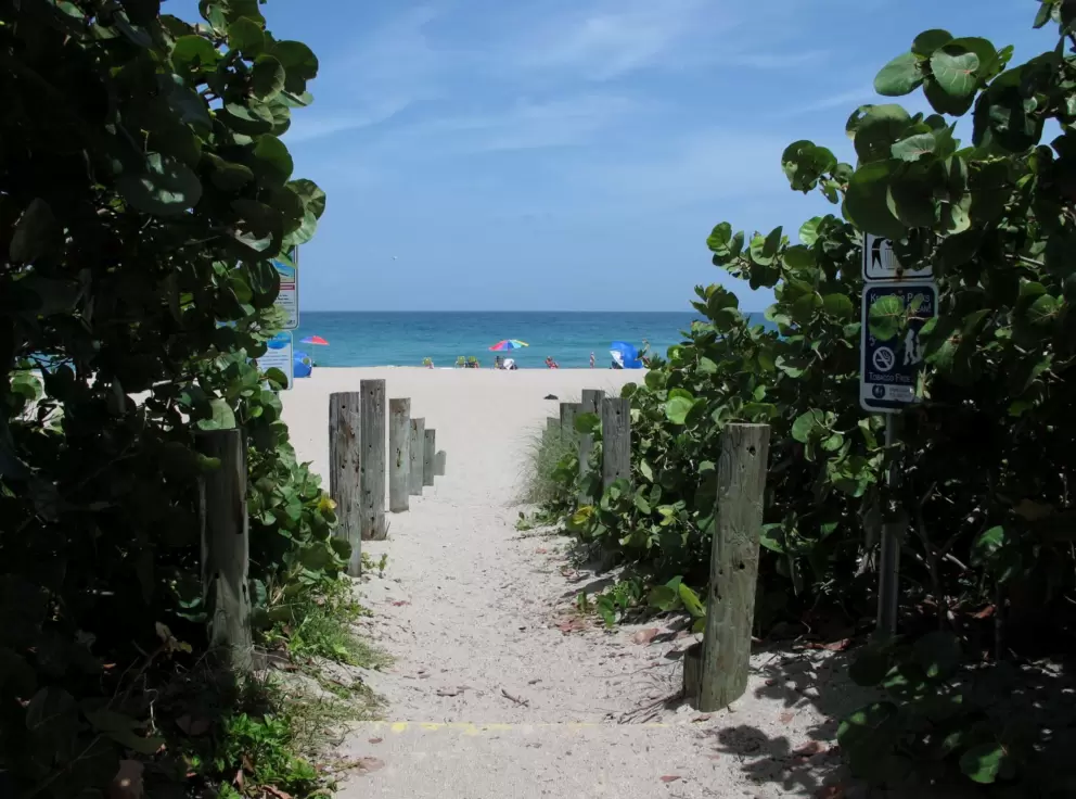 The inviting beach!