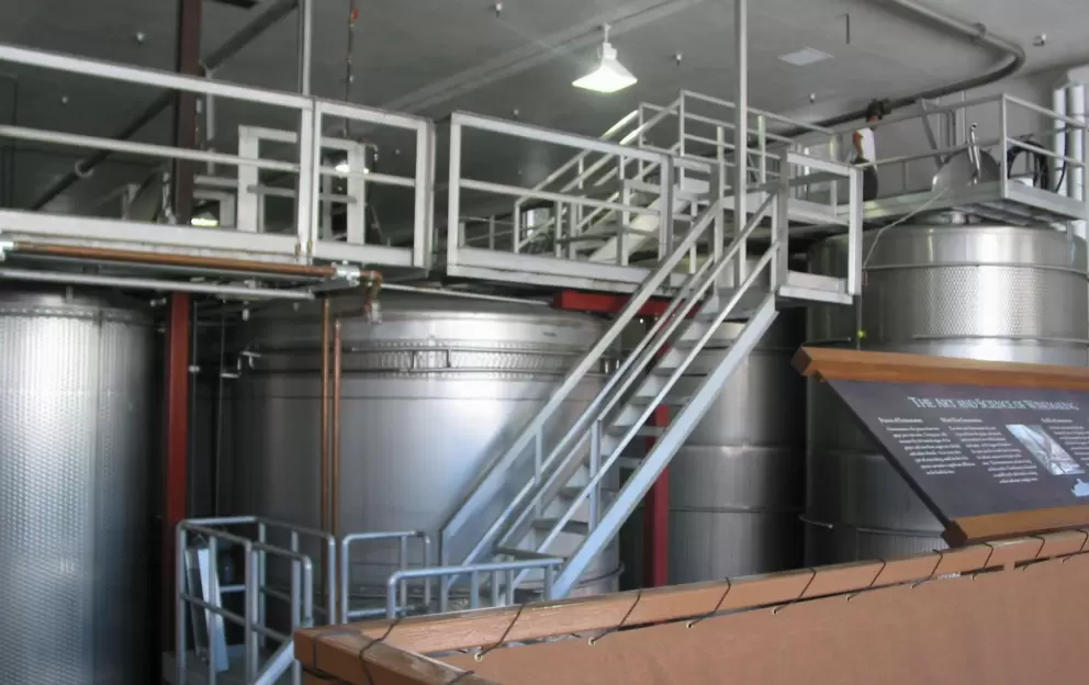 Fermentation area- fun to smell!- part of your self-guided tour.
