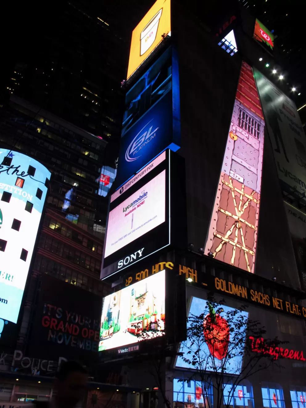 Flashing billboards tilted at all angles!