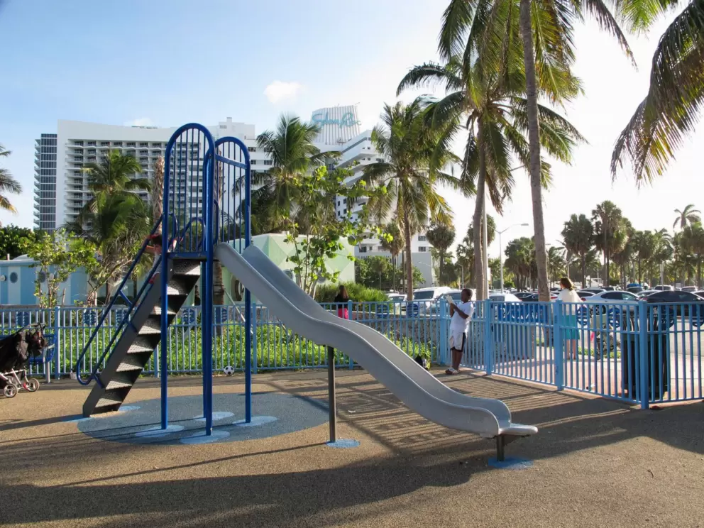 The slide at 46th Street Beach.