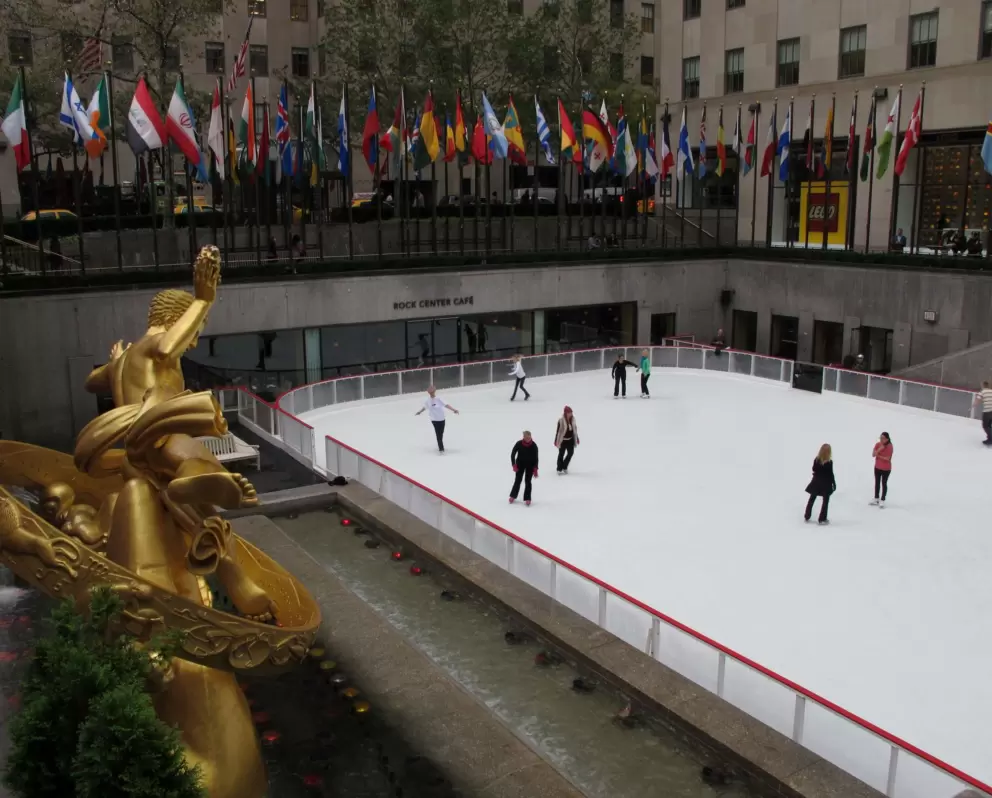 The rink is large!