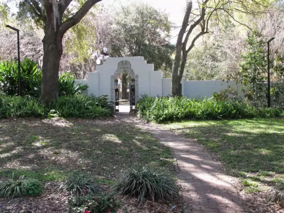 There is a peaceful, beautiful feeling in the chapel and grounds of Maitland Art Center.