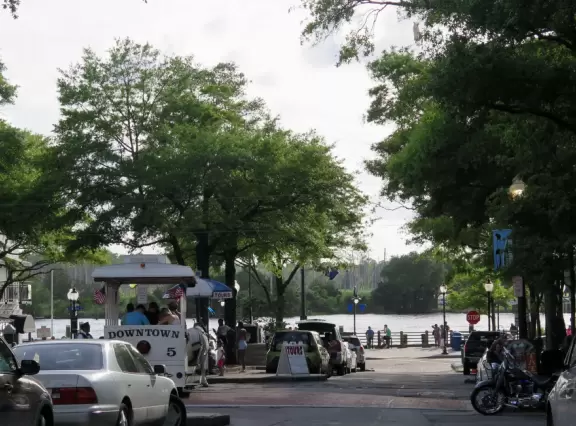 Wonderful downtown area on the river.