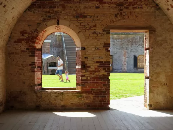 Looking out from inside the fort.
