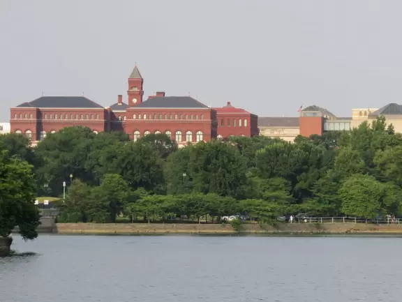 US Holocaust Memorial Museum, as seen from across the Tidal Basin.