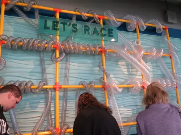 Tubes to shoot balls through.