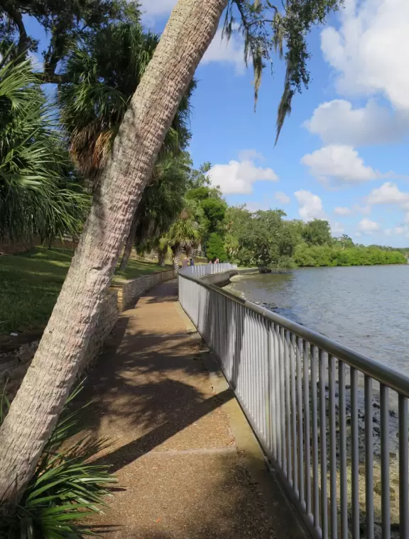 Wonderful park with many walking paths on a hill above the intracoastal. You must go here!