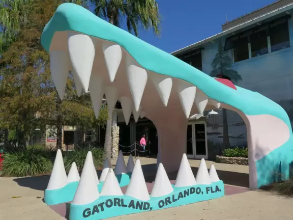 Giant gator teeth at the entrance!