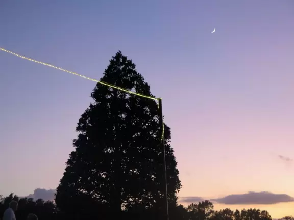 Sliver of moon.