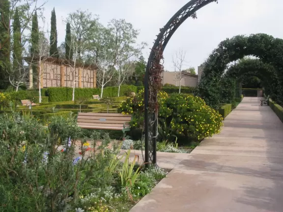 A lovely short stroll through gardens fashioned after English, French, Italian, Japanese, and California mission gardens.