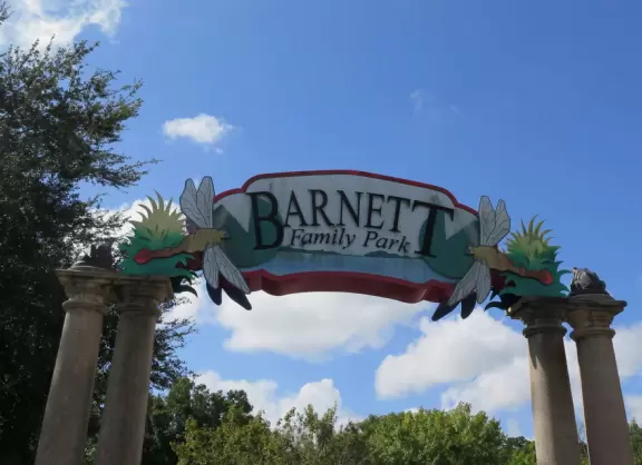 Barnett Family Park entrance.