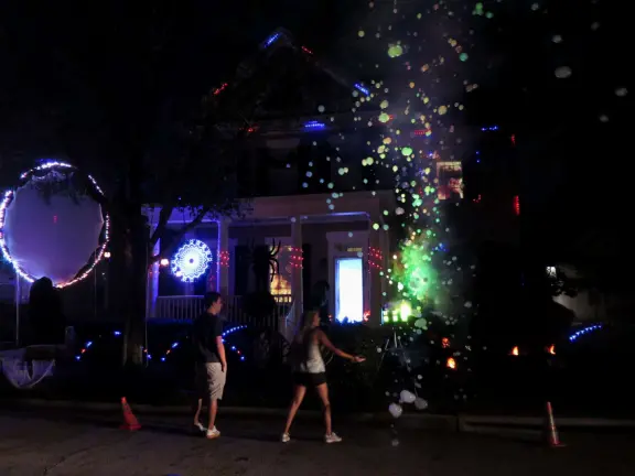Creative and wonderful decorations in October, on the sweet houses in Celebration.