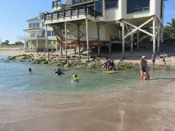 A high tide day when a little pool for kids formed!