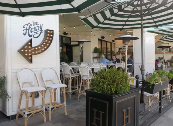 The Henry with its stripey umbrellas. 