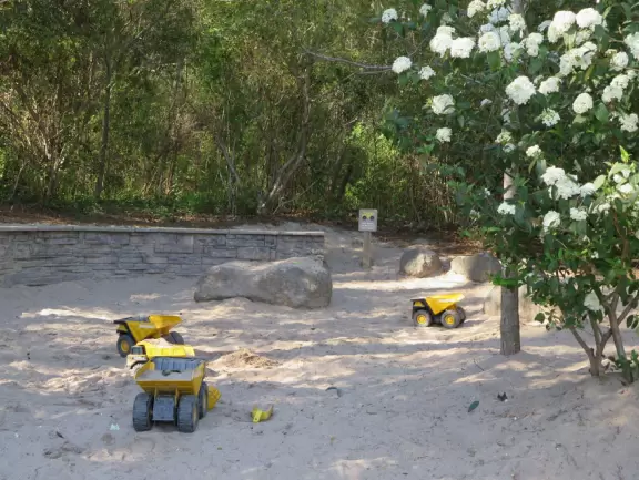 Sand pit and tractors.