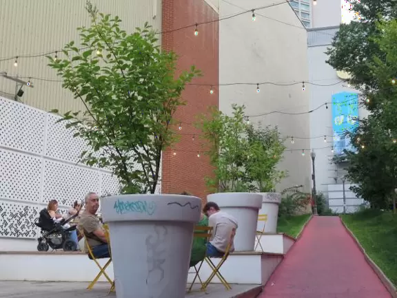 Passage Olympia, with its strung lights.