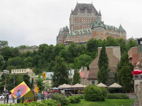 The oldest part of Quebec City. An amazing area of galleries, shops, cafes, incredible architecture, flower baskets, cobblestone streets, and the waterfront.