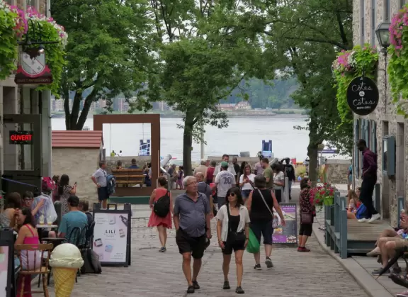 The oldest part of Quebec City. An amazing area of galleries, shops, cafes, incredible architecture, flower baskets, cobblestone streets, and the waterfront.