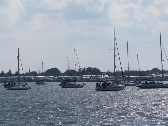 A lovely place to be on the water, watch pelicans, see sailboats, and play on the playground.