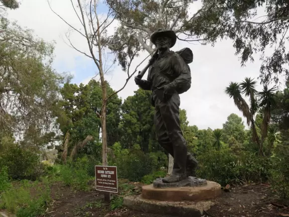 Lovely park atop a high hill, with Spanish presidio (fort) and monuments to early European settlers in California, plus flowers and gorgeous trees.