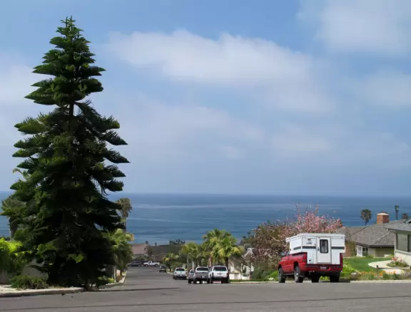 Not a bad place to own a house- Carmelo Street at Point Loma.