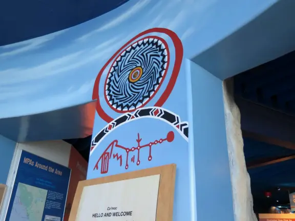 Decoration on the wall. 