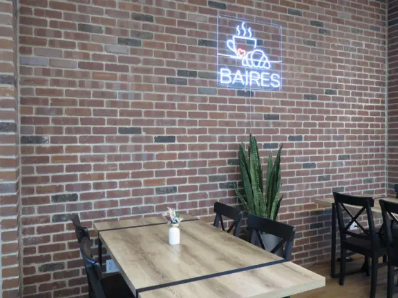 A charming strip of cafes and beautiful square in downtown Redwood City.