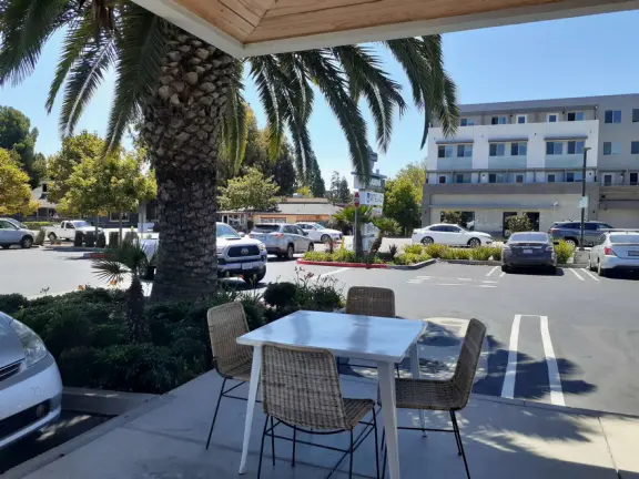 Scout Coffee, a friendly, bustling place, and Lassens Natural Foods Market, plus many other food places nearby.