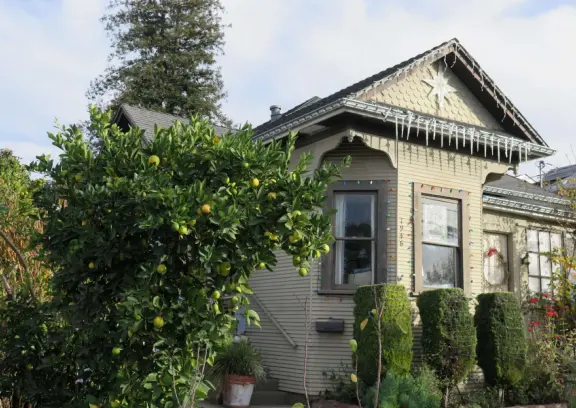 Take a walk past pretty Victorian homes and gardens.