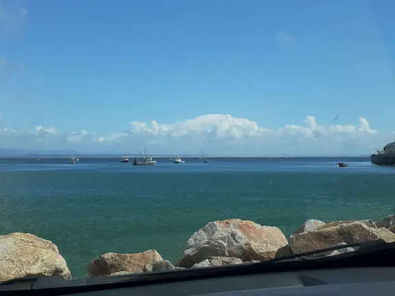 You can sit and watch the pretty water from your car on a cold day. 