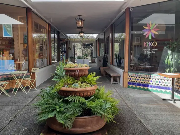 Kiko Peruvian Restaurant, in the alley beside the creek called Mission Mall.