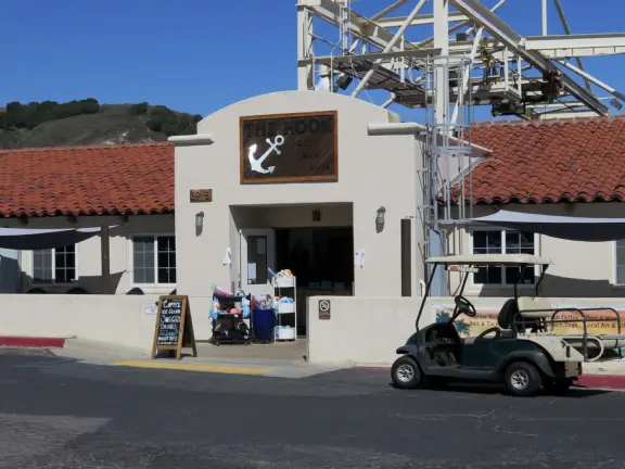 The Hook or Port San Luis Boatyard, which has some supplies, toys, and snacks, but is a bit musty. 