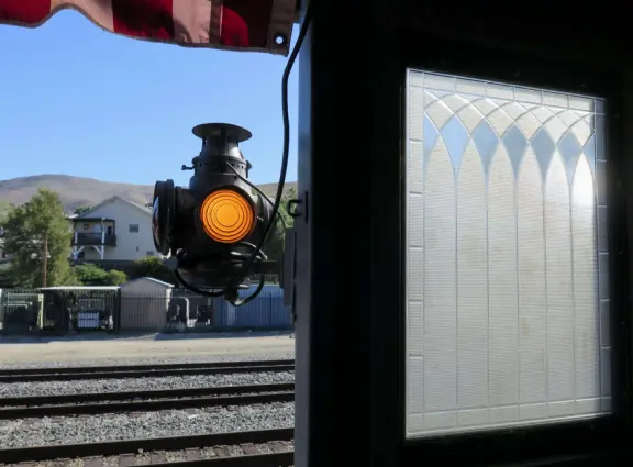 Railroad station with a few popular cafes, and small museum with beautifully-restored 1926 cafe-observation car and a model railroad of SLO county upstairs.